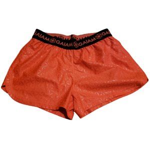 Gaiam Youth Girl's Size 14 Athletic Running Yoga Shorts Black Orange Pre-owned